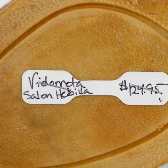 Vidarreta $125 Sz 37 Black Tan Woven Fabric Upper 3" Wedge Heel - Picture 6 of 7